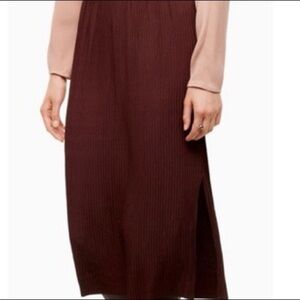 Aritzia Wilfred Celesse Pleated Midi Skirt Sz XS